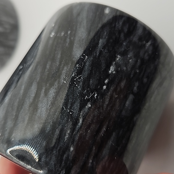 Black Stone Vintage Column Candleholders Lathe Spun - Picture 7 of 10